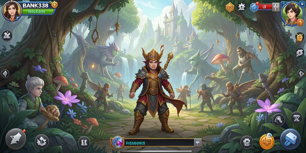 Tampilan menarik dari gameplay petualangan BANK338 saat menjelajahi dunia fantasi.
