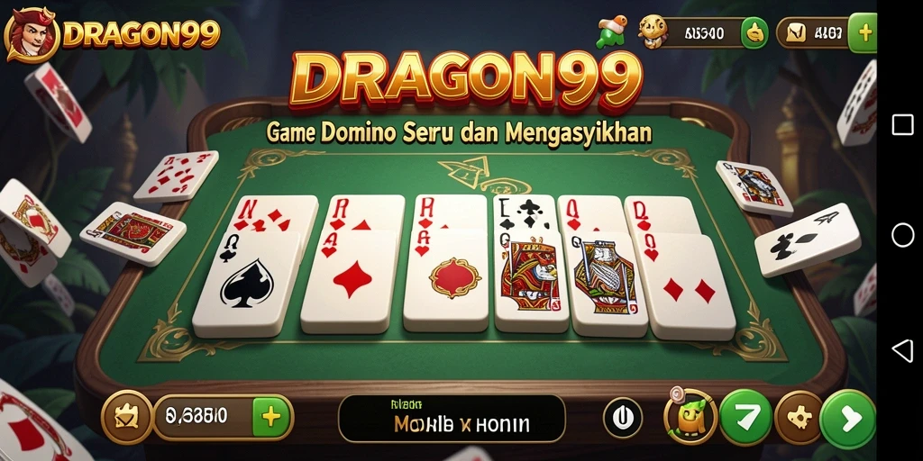 Tampilan gameplay seru di DRAGON99 dengan strategi domino.