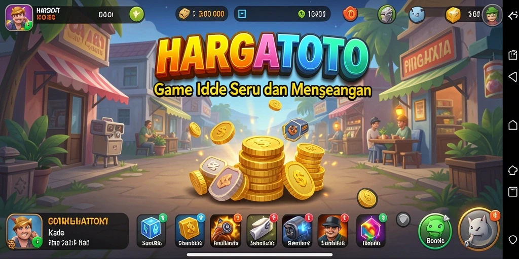 Screenshot HARGATOTO menampilkan gameplay santai yang menyenangkan.