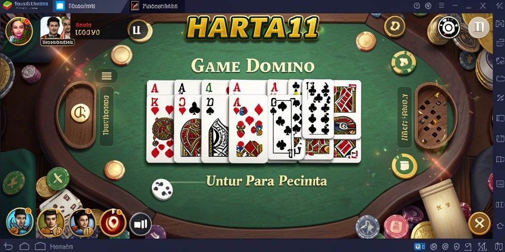 Screenshot menunjukkan gameplay seru HARTA11 dalam permainan Domino.