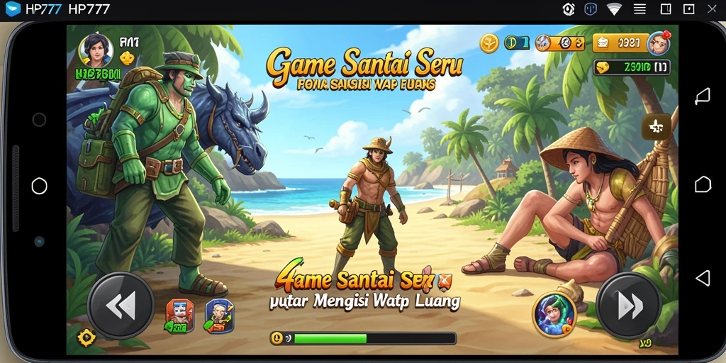 Tampilan menarik dari gameplay HP777 yang penuh warna.