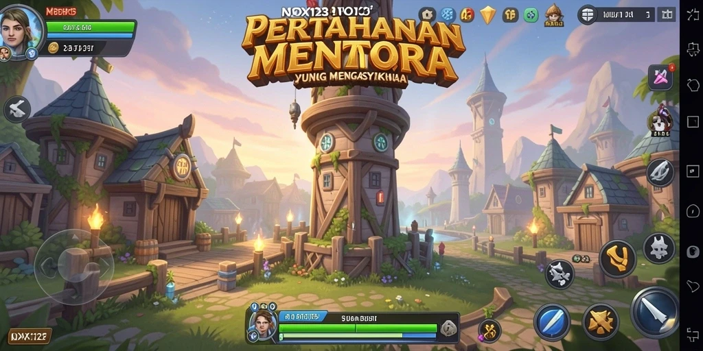 Tangkapan layar gameplay NOX123 yang menampilkan aksi Tower Defense yang mendebarkan.