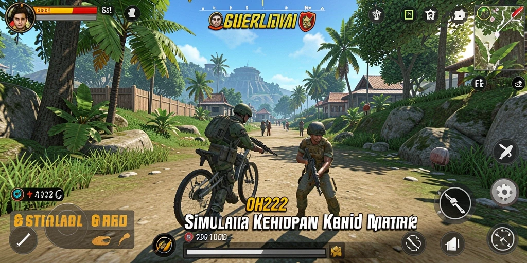 Screenshot gameplay menunjukkan karakter yang sedang bersosialisasi dalam lingkungan virtual.