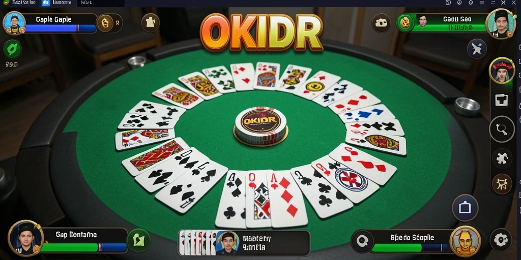 Tangkapan layar menunjukkan gameplay seru dari OKIDR dengan pemain yang sedang bertanding.