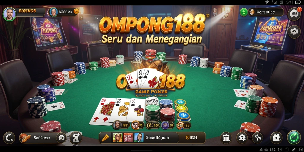 Tampilan gameplay Poker di OMPONG188 yang menarik.