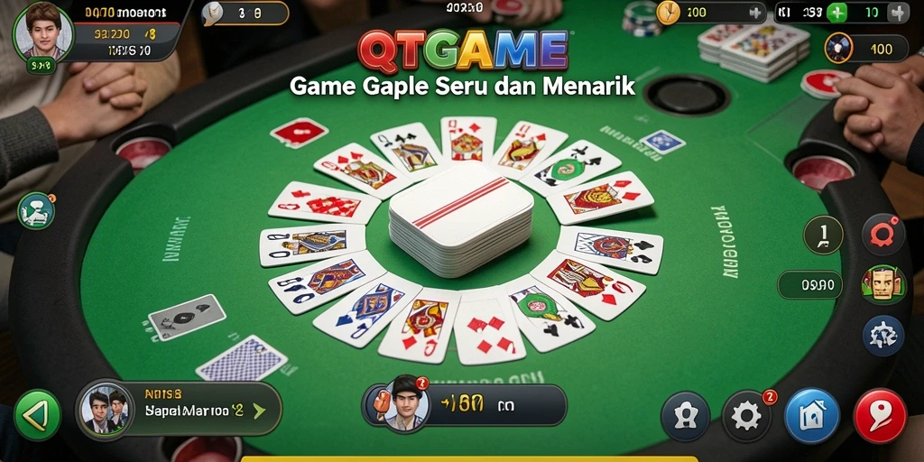 Gameplay QTGAME yang mengasyikkan dan penuh strategi Gaple.