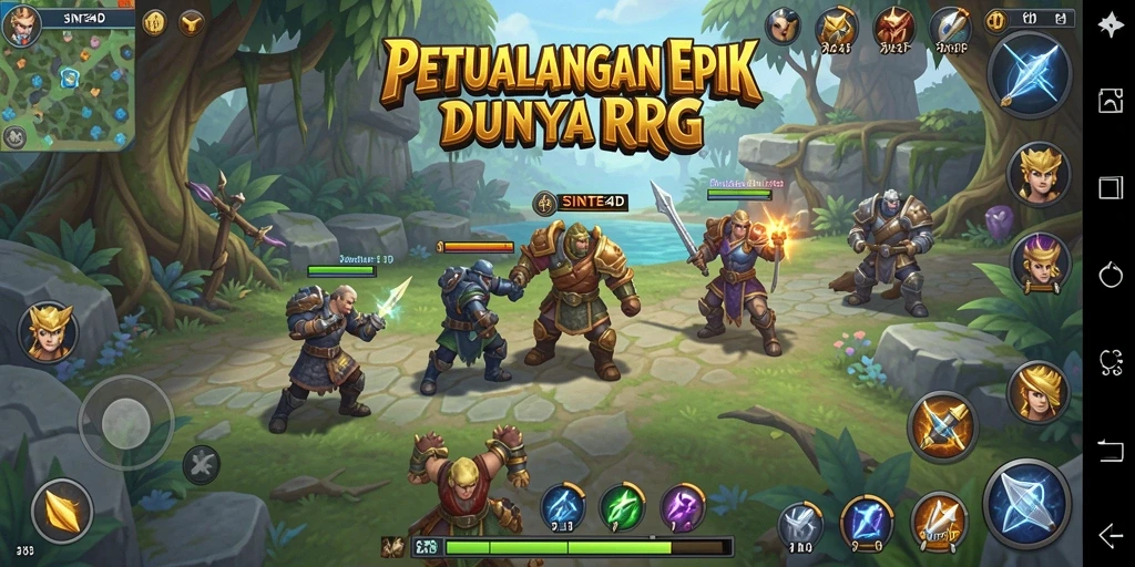 Gameplay SINTE4D memperlihatkan pertarungan epik di dunia fantasi.