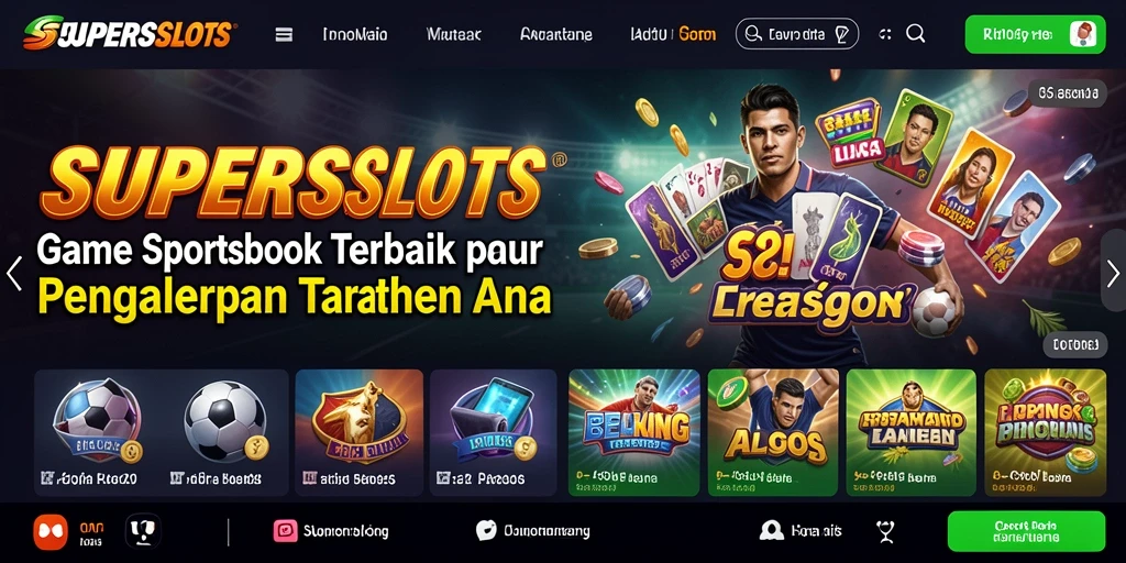 Tampilan gameplay seru dari aplikasi SUPERSLOTS saat bertaruh di berbagai olahraga.