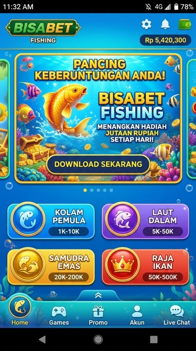Tampilan aplikasi bisabet yang sederhana dan mudah digunakan.
